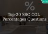 Top 20 SSC CGL Percentages Questions