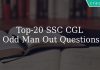 Top 20 SSC CGL Odd Man Out Questions