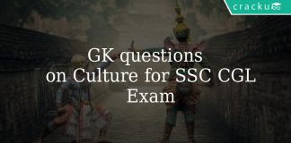 GK Questions on Indian Culture and arts for SSC CGL Exam