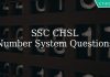 ssc chsl number system questions
