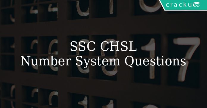 ssc chsl number system questions