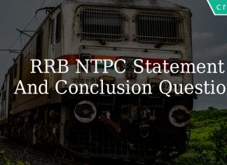 RRB NTPC Statement And Conclusions Questions
