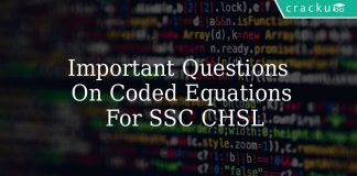 Important Questions On Coded Equations For SSC CHSL