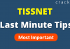 TISSNET last minute tips