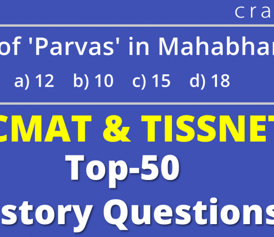 CMAT & TISSNET HIstory Questions PDF