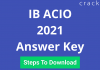 IB ACIO Answer key