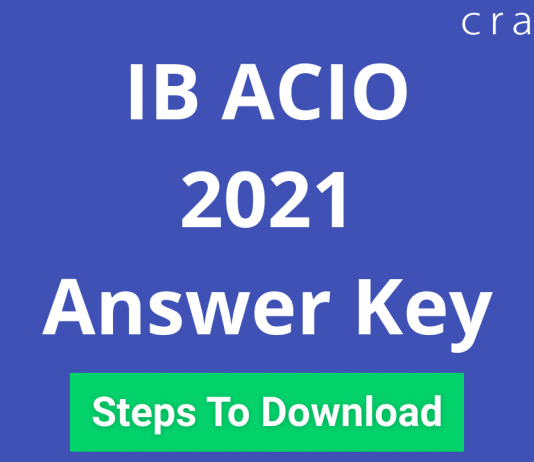 IB ACIO Answer key