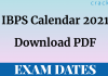 IBPS Calendar 2021 PDF Download