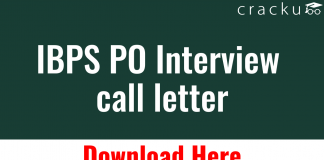 IBPS PO Interview call letter