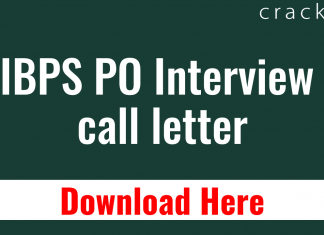 IBPS PO Interview call letter