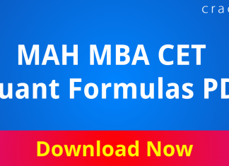 MAH MBA CET Quant Formulas PDF