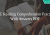 CAT Reading Comprehension Practice With Answers PDF