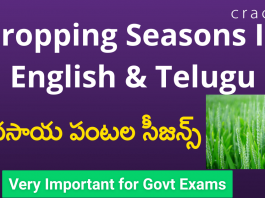 Cropping Seasons In English & Telugu