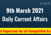 Daily current affairs March 9TH 2021 (1)