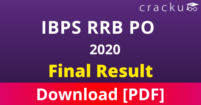 IBPS RRB PO 2020 Final Result Pdf Download