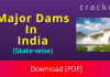 List of India Major Dams Download PDF