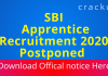 SBI Apprentice exam postponed to April 2021