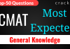 Top-50 CMAT GK Questions 27th March