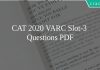 CAT VARC 2020 QUESTIONS