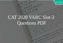 CAT VARC 2020 QUESTIONS