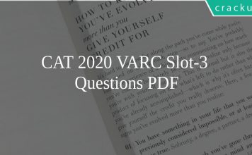 CAT VARC 2020 QUESTIONS