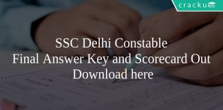 SSC Delhi Constable Final Answer Key and scorecard out