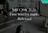 SBI Clerk 2020 Waiting List Released