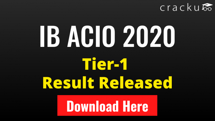 IB ACIO Tier-1 Result 2020