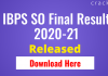 IBPS SO Final Result 2020-21