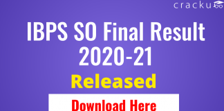 IBPS SO Final Result 2020-21