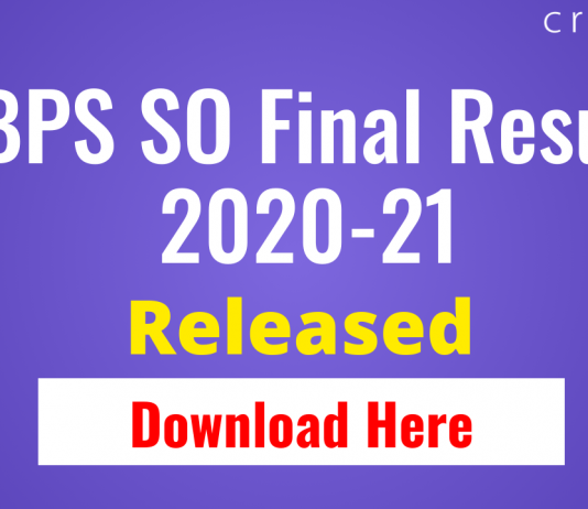 IBPS SO Final Result 2020-21