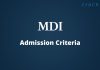 MDI Admission Criteria