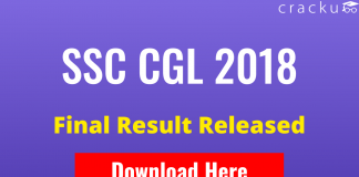 SSC CGL 2018 Final Result
