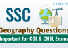 SSC Geography Questions