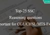 SSC Reasoning Questions