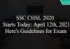 SSC CHSL 2020 EXAM