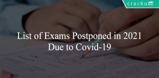 Exams postponed 2021 due to Covid-19