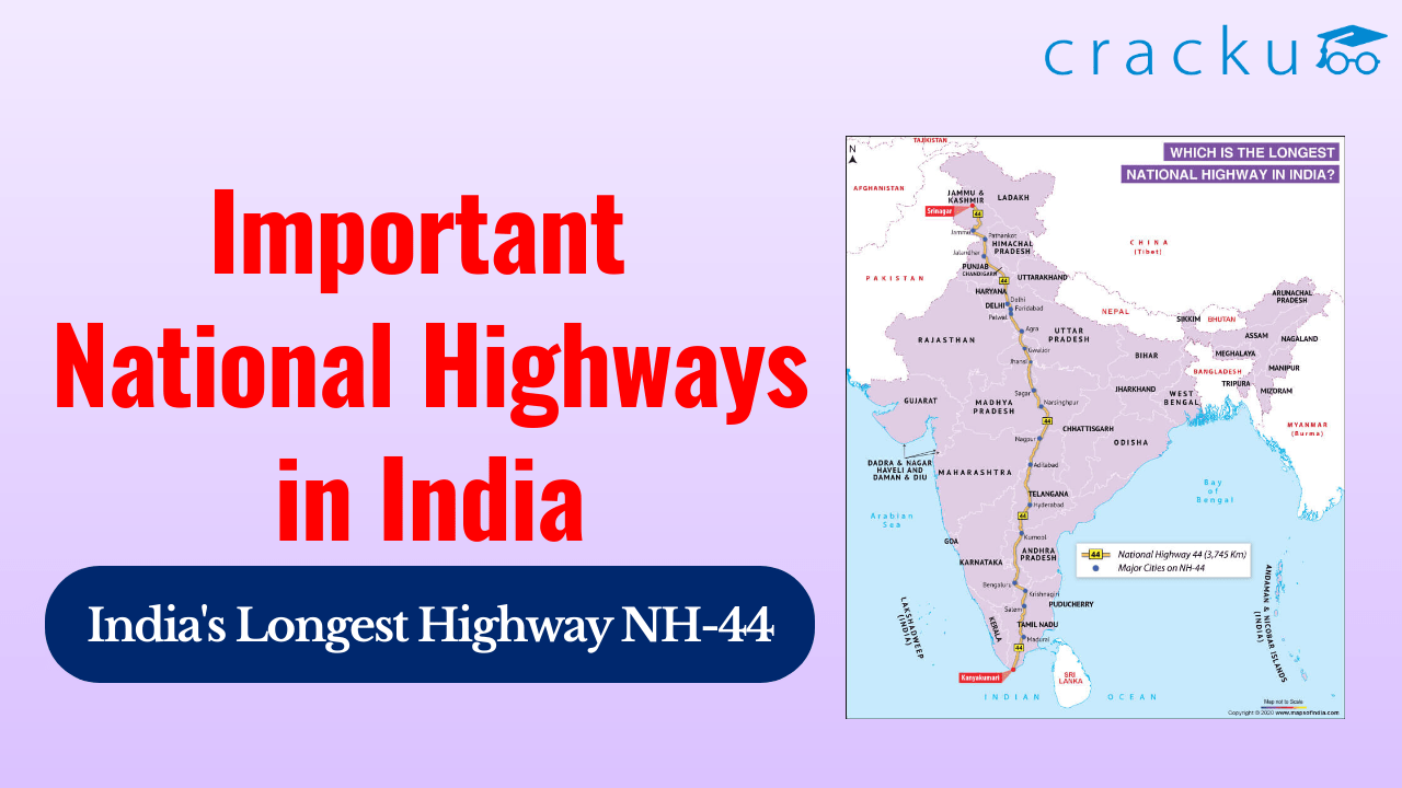 Important National Highways In India Cracku in