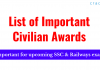List of Important Civilian Awards