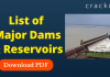 List of Major Dams & Reservoirs