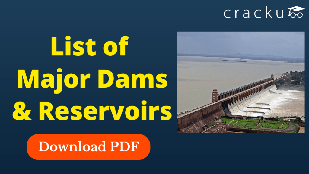 List Of Major Dams & Reservoirs In India - Download PDF - Cracku