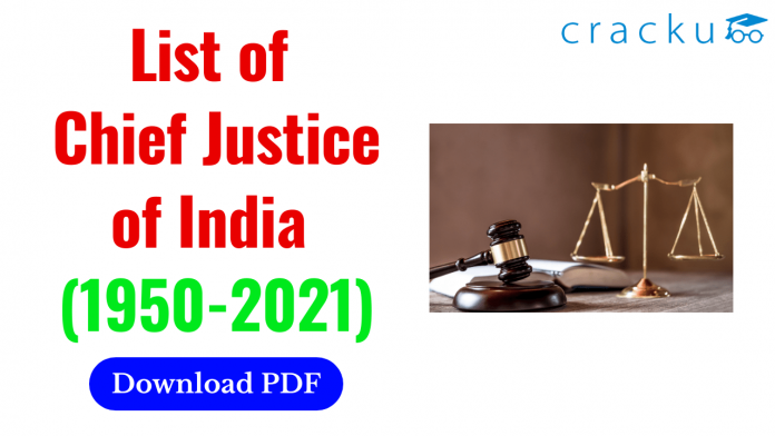 List of Chief Justice of India (1950-2021)