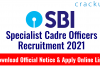 SBI Specialist Cadre Officers Recruitment 2021 for Fire Engineer Posts