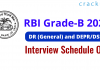 RBI Grade-B 2021 Interview