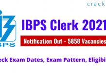 IBPS Clerk 2021 Notification Out