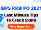 IBPS RRB PO Last Minute Tips