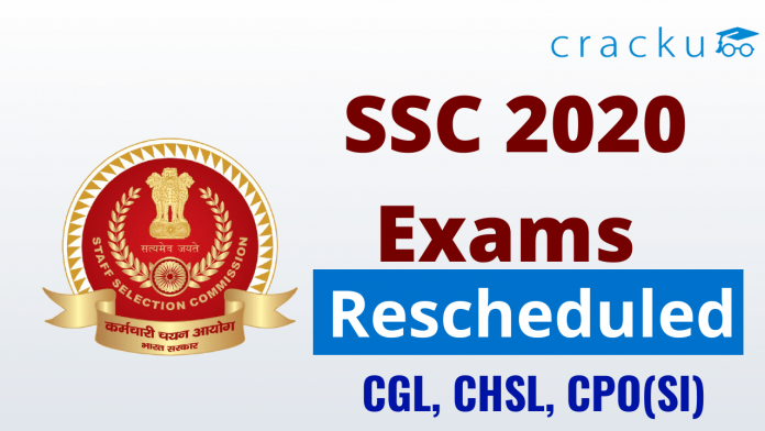 SSC 2020 Exams Rescheduled