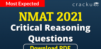 NMAT Critical Reasoning Questions PDF