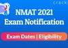 NMAT Exam notification