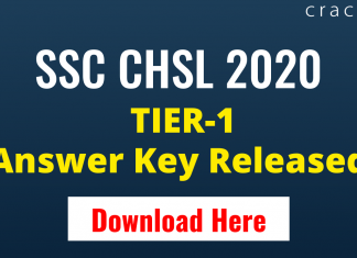 SSC CHSL 2020 Paper-1 ANSWER KEY